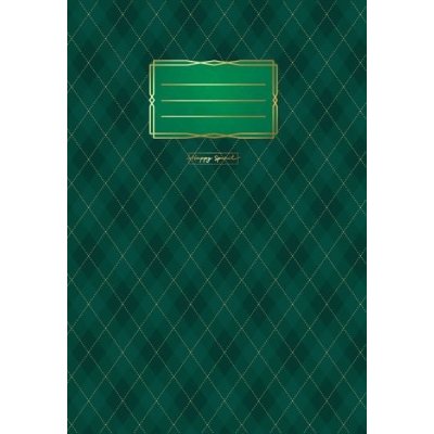 Happy Spirit Sešit Premium zelené kosočtverce A4 tečkované linky – Zboží Dáma