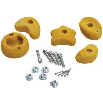 JIPOS Lezecké kameny žluté malé, sada 5ks JIPOS – Zboží Dáma