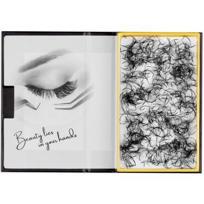 Luxury Lashes 4D Řasy Premium sypané v hotovém vějířku 1 000 ks Zakřivení umělých řas: CC, Délka umělých řas: 11 mm, Tloušťka řas: 007 – Zboží Dáma