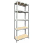 Biedrax Regál 45 x 90 x 240 cm 5 polic bílý – Sleviste.cz