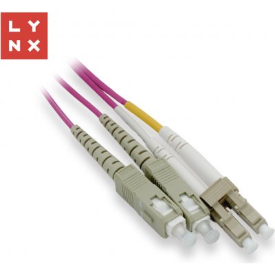 Lynx CS LX-DPX-LC/SC-OM4-2 duplexní patch MM OM4 LC/SC 50/125µm 2m – Zboží Živě