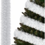 SPRINGOS Vánoční řetěz Girlanda Premium 6m bílo stříbrná – Zboží Mobilmania