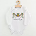 Dětské body s potiskem New Baby Lidový vzor Děvčica z Moravy – Zboží Dáma