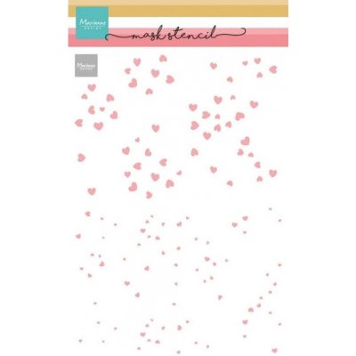 Marianne Design Plastová šablona 15x21cm srdíčka – Zboží Mobilmania