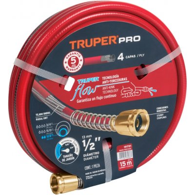 TRUPER – Zahradní hadice MAN-15X1/2X: Zesílená, 1/2″, 15 m – Hledejceny.cz