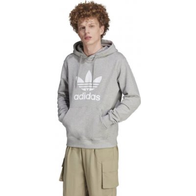 ADIDAS ORIGINALS-TREFOIL HOODY-IM4490-medium grey heather šedá – Zboží Mobilmania