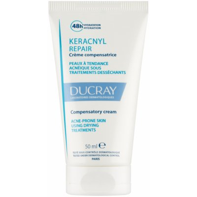 Ducray Keracnyl regenerační a hydratační krém pro pleť vysušenou a podrážděnou léčbou akné 48 h Hydration Soothes Repairs 50 ml – Sleviste.cz