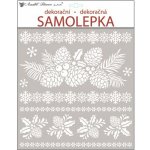 Anděl Samolepky bílé s glitry 38x31 cm šišky 10334 – Hledejceny.cz