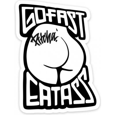 nálepka Pitcha GO FAST white/black – Zbozi.Blesk.cz