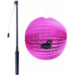 Lampion Halloween pavouci 25 cm se svítící hůlkou 40 cm – Hledejceny.cz