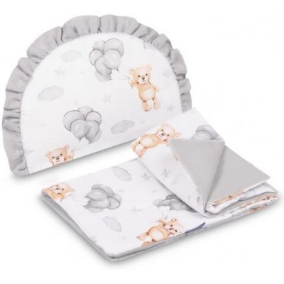 SENSILLO Zavinovačka 2v1 do autosedačky kočárku mušelín bavlna Medvídek šedý – Sleviste.cz