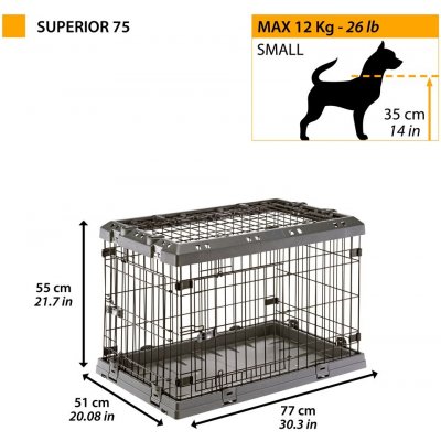 Ferplast Klec Superior 77 x 51 x 55 cm – Sleviste.cz