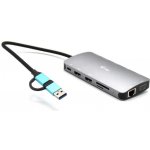 i-Tec USB 3.0 USB-C/Thunderbolt 3x Display Metal Nano Dock with LAN + Power Delivery 100 W CANANOTDOCKPD – Zboží Mobilmania