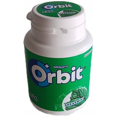 ORBIT SPEARMINT V LÁHVI BEZ CUKRU 64 g – Zboží Mobilmania
