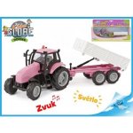 Kids Globe Horses traktor s vlečkou 25 cm na setrvačník se světlem a zvukem – Hledejceny.cz