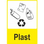 Separovaný odpad - plast samolepící vinylová fólie 160x120 mm – Hledejceny.cz