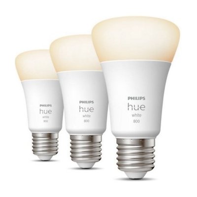 Philips LED žárovka E27 Hue 3ks 9W 60W teplá bílá 2700K stmívatelná – Zboží Živě