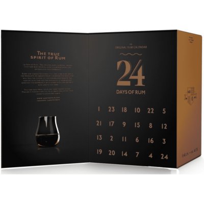 24 Days of Rum Rumový kalendář 2021 41,2% 24 x 0,02 l (dárkové balení kalendář a 2 sklenice) – Zboží Mobilmania