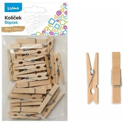 Kolíček LUMA 4,5 cm natur - 25 ks – Sleviste.cz
