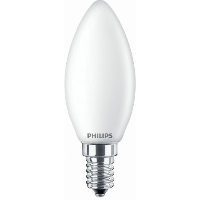 Philips Svíčková LED žárovka CorePro ND 6.5-60W B35 E14 840 FR G – Zboží Mobilmania