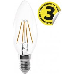 Emos Lighting LED žárovka Filament Candle 3,4W E14 teplá bílá