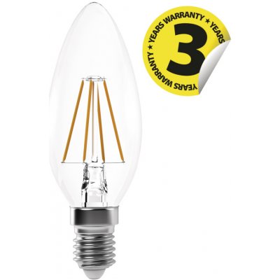 Emos Lighting LED žárovka Filament Candle 3,4W E14 teplá bílá