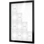 PROCITY Venkovní černá moderní vitrína Edge, 16 x A4 | Zboží Auto