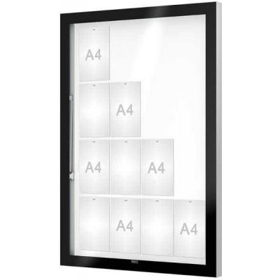 PROCITY Venkovní černá moderní vitrína Edge, 16 x A4 | Zboží Auto