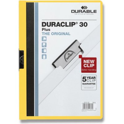 Durable Duraclip plastový rychlovazač na 30 listů žlutý A4 – Hledejceny.cz