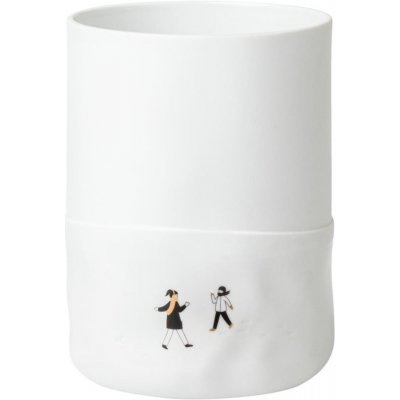 räder Porcelánová váza Snowball Fight, přírodní barva, dřevo, porcelán – Hledejceny.cz