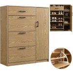Boximo Botník Tami 90 x 125 x 28 cm hnědý – Zboží Mobilmania