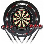 Winmau Blade 6, šedý surround, 2 sety šipek, startovací čára, výstup – Hledejceny.cz