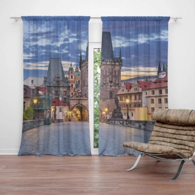 Závěsy Karlův most: 2 ks - 140x250 cm - Sablio – Hledejceny.cz