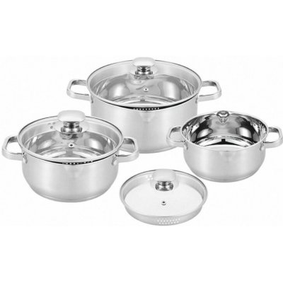 CS Kochsysteme Sada nádobí s cedící poklicí nerez Leipzig CS-066574 6 ks – Zboží Mobilmania