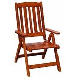 Zahradní dřevěné polohovací křeslo LUISA – Zbozi.Blesk.cz