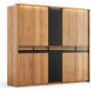 Šatní skříň Havlíček truhlářství Ravello 5D dubová s jednoskleněnými dveřmi 219x256x58 cm