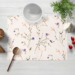 Biante bavlna prostírání Sandra SA-382 Fialové luční kvítí na krémovém 30x40cm – Zboží Dáma