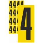 Čísla samolepicí 4 samolepící vinylová fólie velikost znaku 150 mm – Zboží Dáma