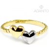 Prsteny Adanito BRR0822GS Zlatý z kombinovaného Zlata srdíčka