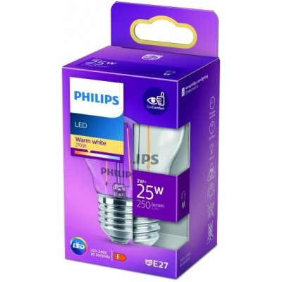 Philips LED kapka filament E27 2W 2700K 2W filament – Hledejceny.cz