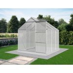 Bestberg Skleník se základnou 3,6 m² 190 x 190 x 201 cm SBP-4 stříbrná – HobbyKompas.cz