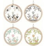 Velikonoční dekorace Husy v kruhu ze dřeva10 x 10 x 0,5 cm na zavěšení – Hledejceny.cz