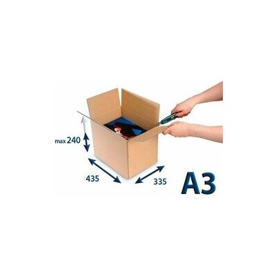 Europapier Výškově nastavitelné krabice A3, 435 × 335 × max. 240 mm hnědá – Sleviste.cz