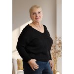 Italy fashion Elegantní svetr MOHAN hořčicová – Zboží Mobilmania