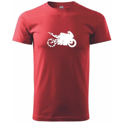 Moto love Klasické pánské triko červená – Zboží Mobilmania