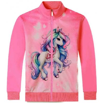 ZATEPLENÁ DĚTSKÁ MIKINY S KONÍKEM BF Světle růžová – Hledejceny.cz