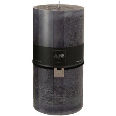 Válcová tmavě šedá svíčka XXL - 10*10*20 cm - J-Line by Jolipa – Hledejceny.cz