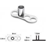 Šperky4U Kompletní microdermal piercing čirý zirkon MD030C-03 – Zboží Dáma