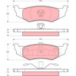 TRW Sada brzdových destiček, kotoučová brzda GDB1234 | Zboží Auto