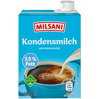 Milsani Kondenzované mléko 7,5% tuku 340 g